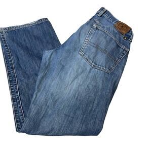 Lucky Brand men's jeans SZ 34" X 32" 221 straight leg denim heel drag pants